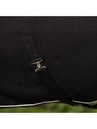 Fleecetäcke Med Silverfläta Svart/Silver