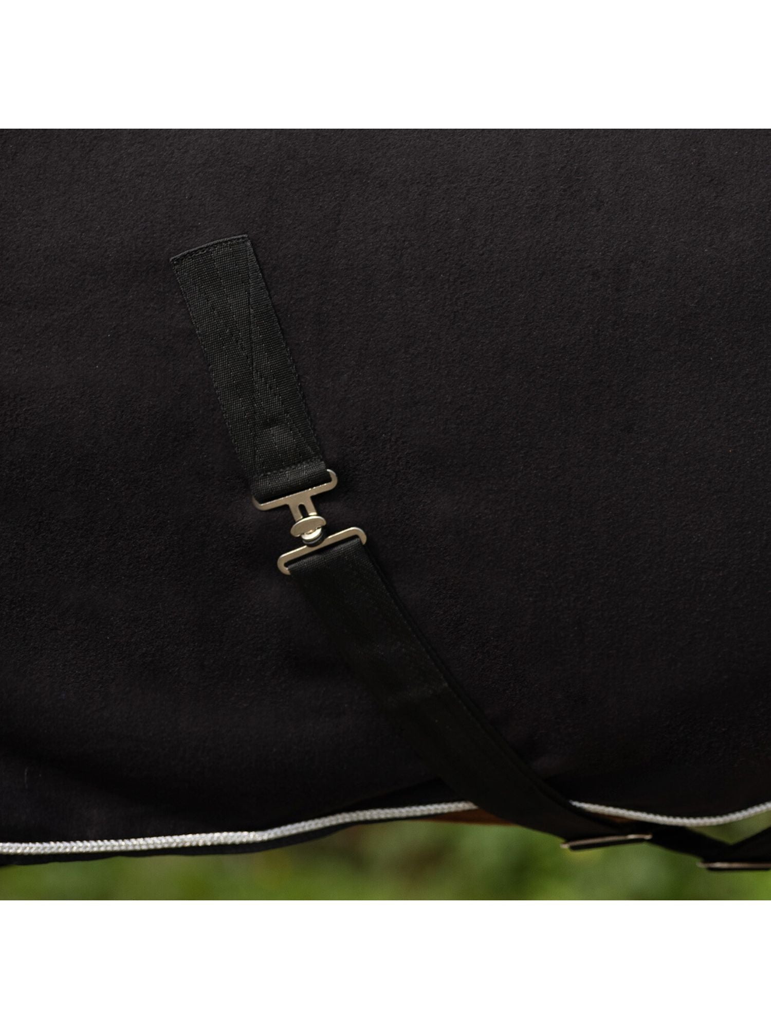 Fleecetäcke Med Silverfläta Svart/Silver