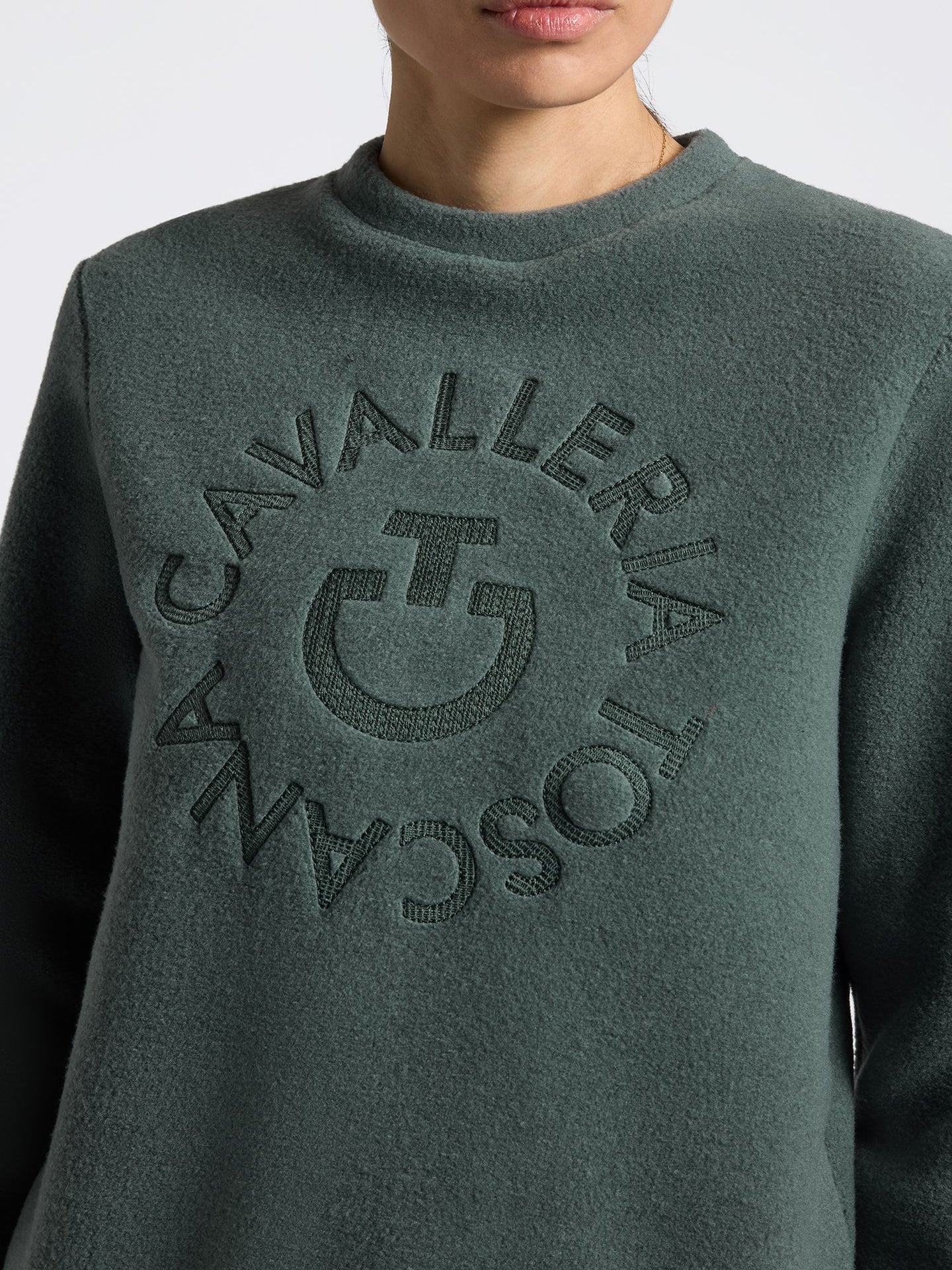 Fleecetröja Crew Neck Jungle Green