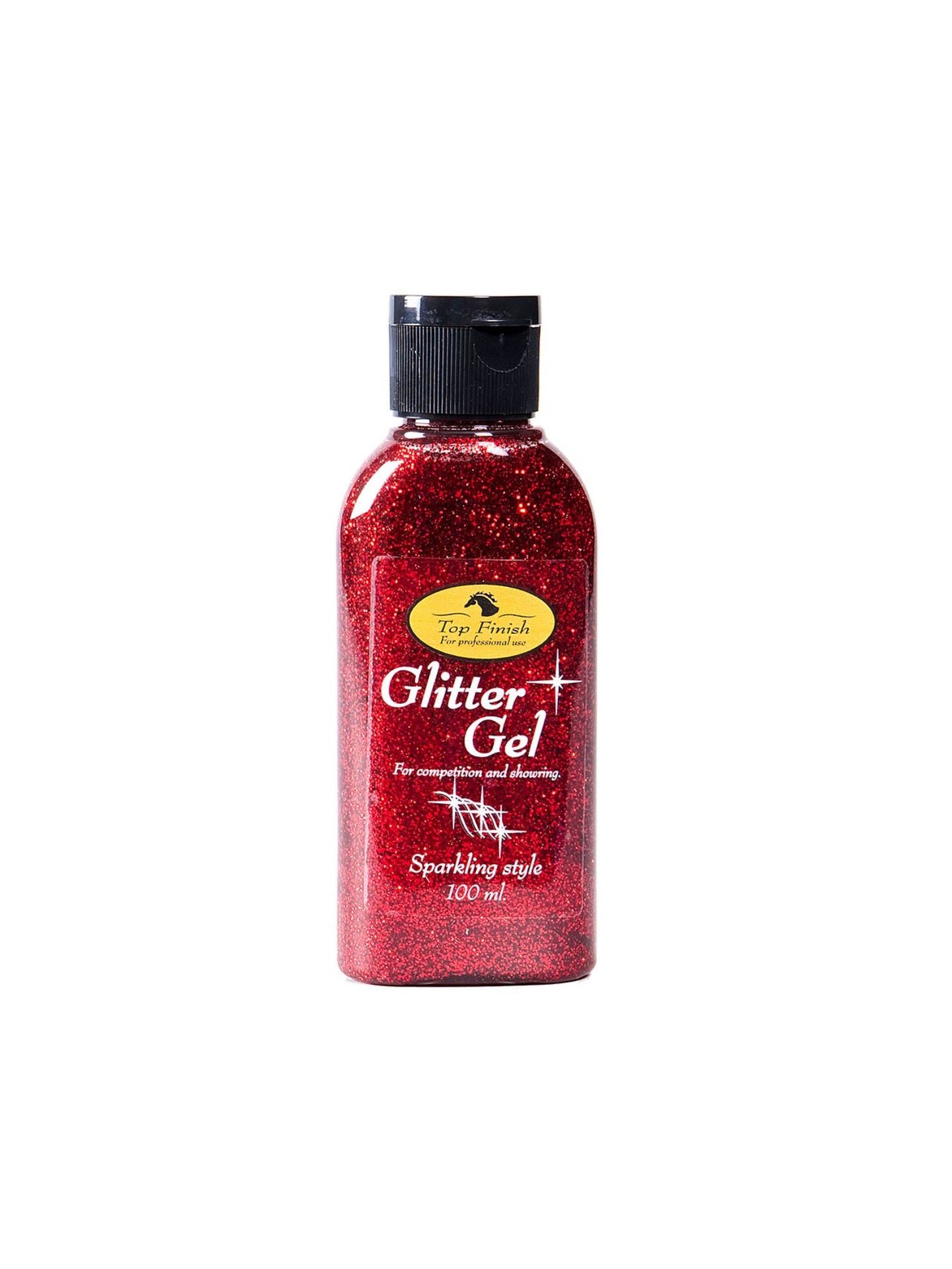 Glittergel 100ml Röd