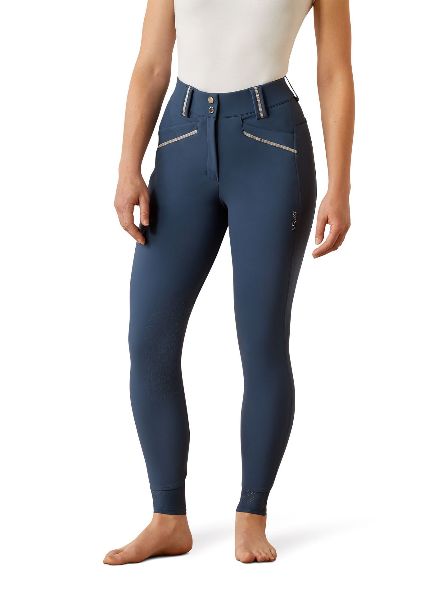 Grace Tri Factor Knee Patch Womens Breeches Dark Denim