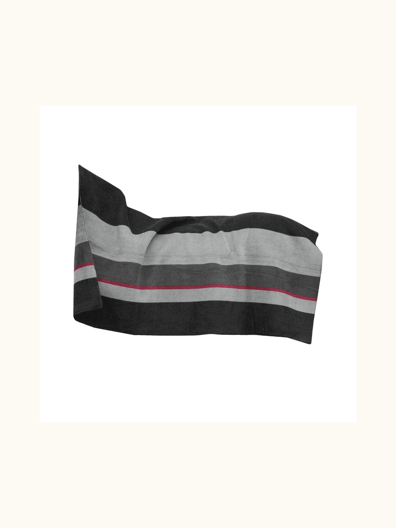 Heavy Fleecefilt Stripes Black/Grey