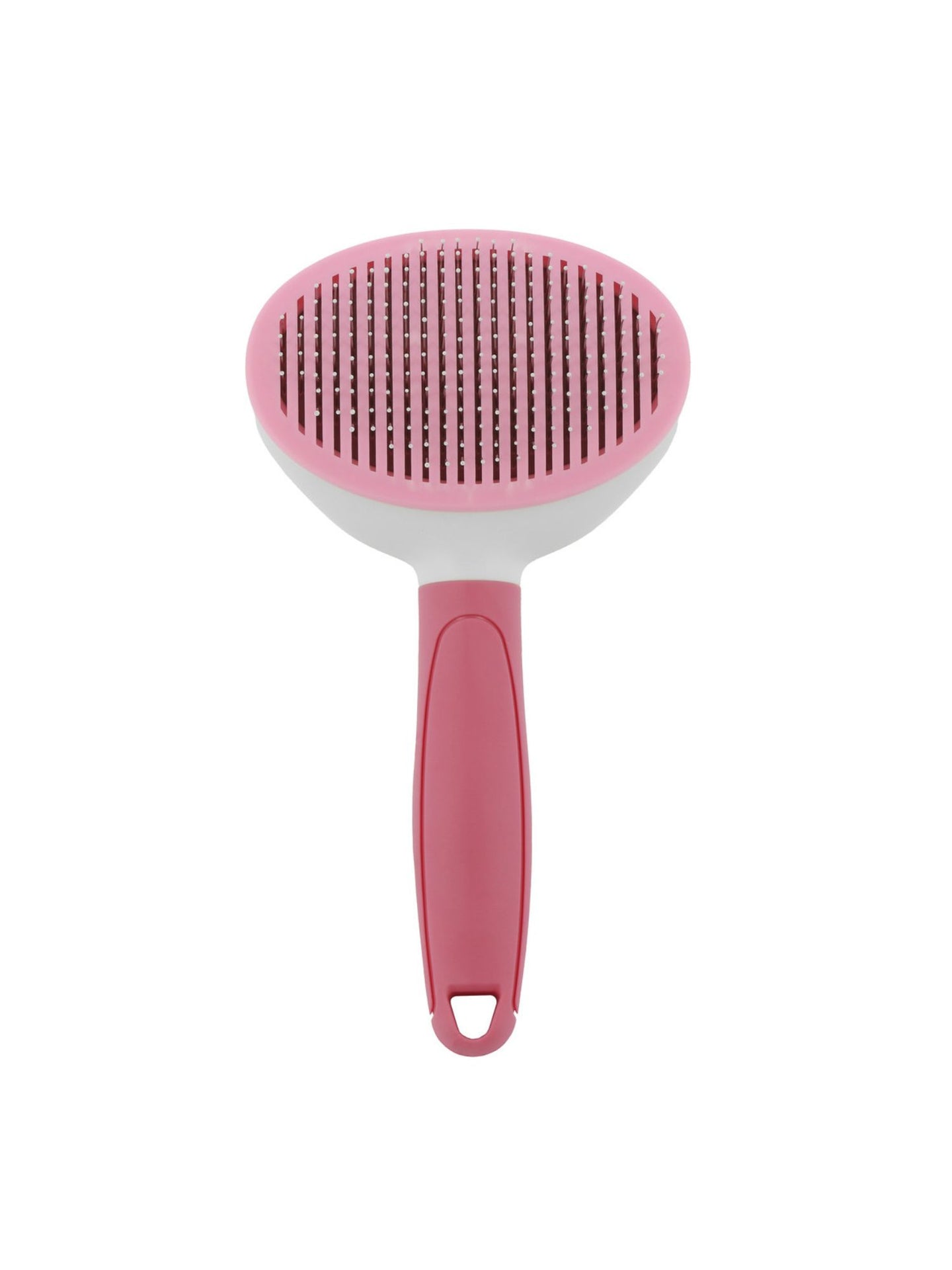 Grooming Brush Selfcleaning Pink