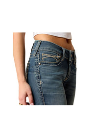 Jeans Real Mid Rise Stretch Whipstitch Boot Cut