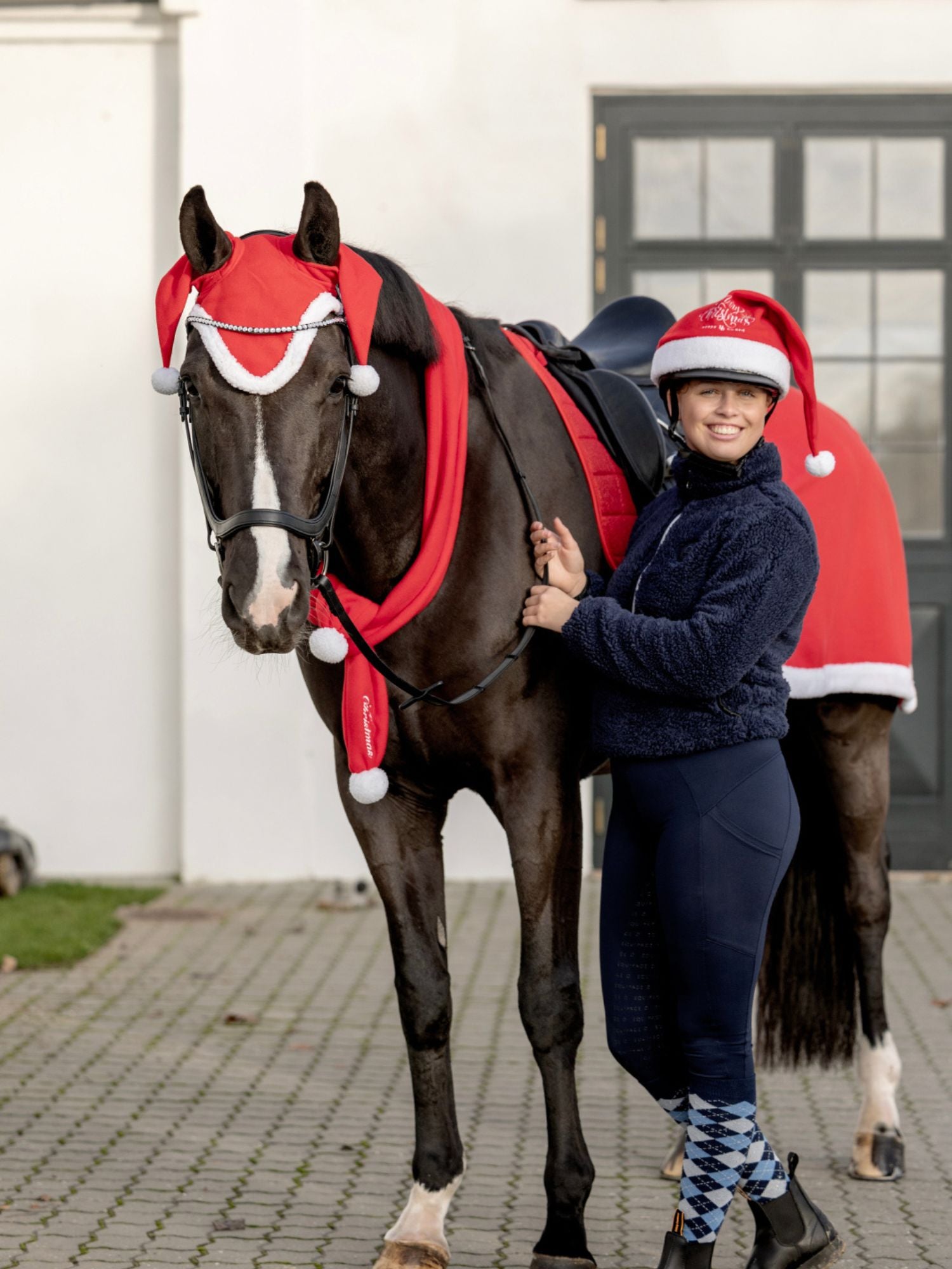 Julhalsduk Häst Röd