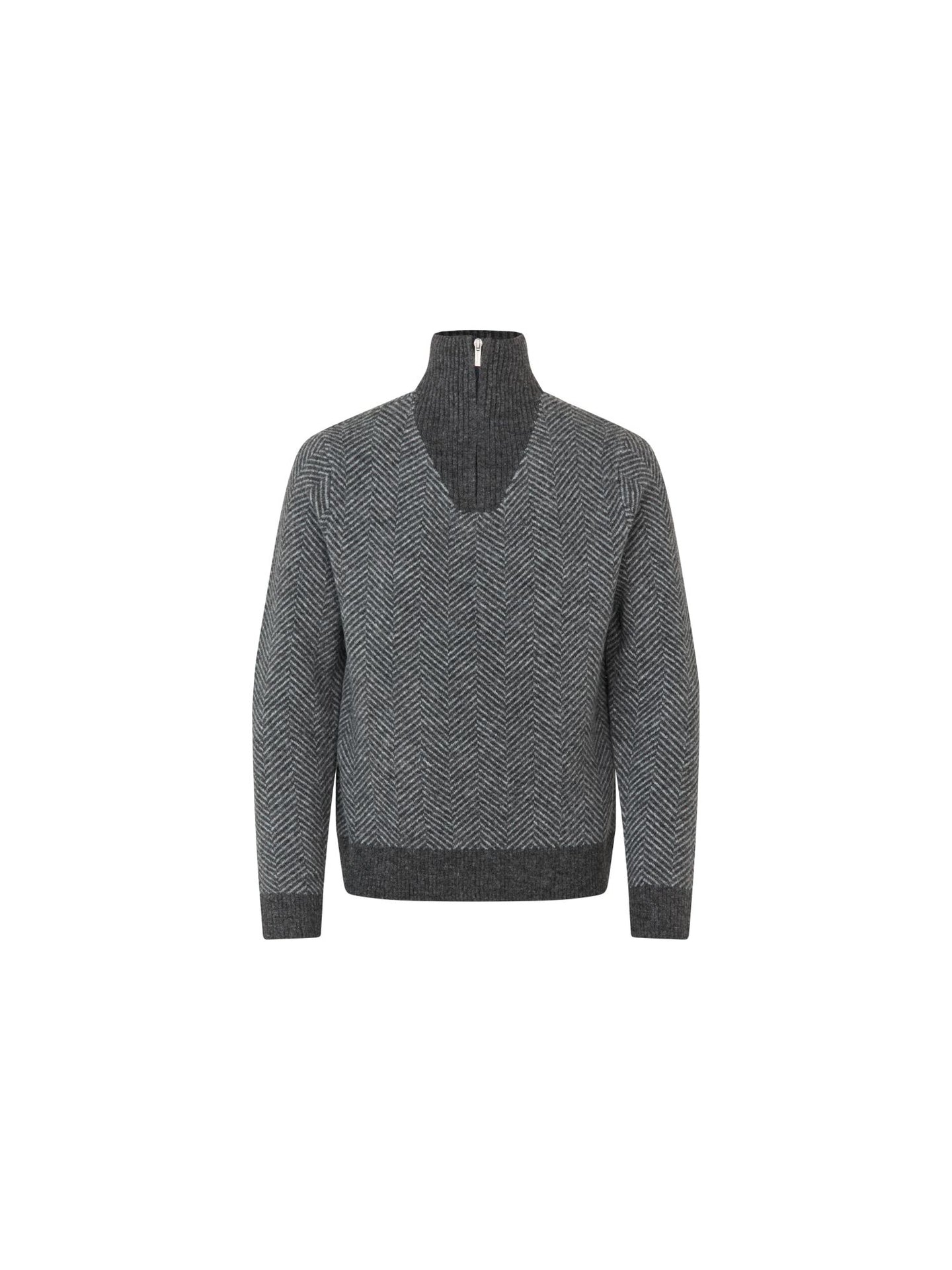 KLAndrew Mens Half Zip Knit Dark Grey