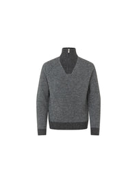 KLAndrew Mens Half Zip Knit Dark Grey
