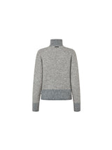 KLAudrey Ladies Half Zip Knit Light Grey Melange