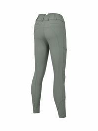 KLKira Ladies H Shape Regular Knee Grip Breeches Green Agave