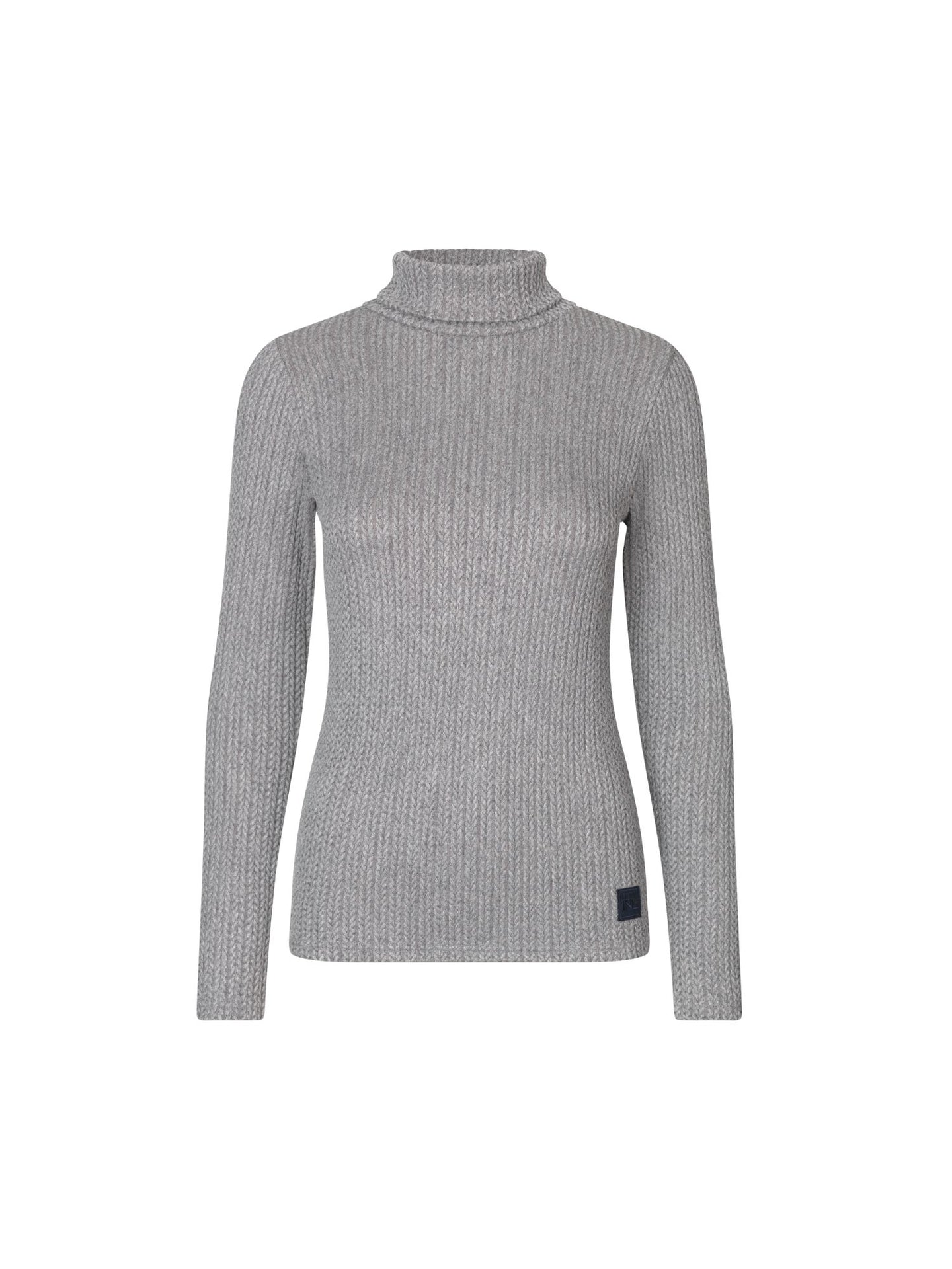 KLVikula Ladies Knitted Rollneck Grey Forged Iron