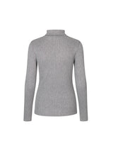 KLVikula Ladies Knitted Rollneck Grey Forged Iron