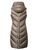 Ladies Long Vest Taupe