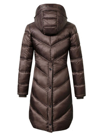 Ladies Quilt Coat Coffee