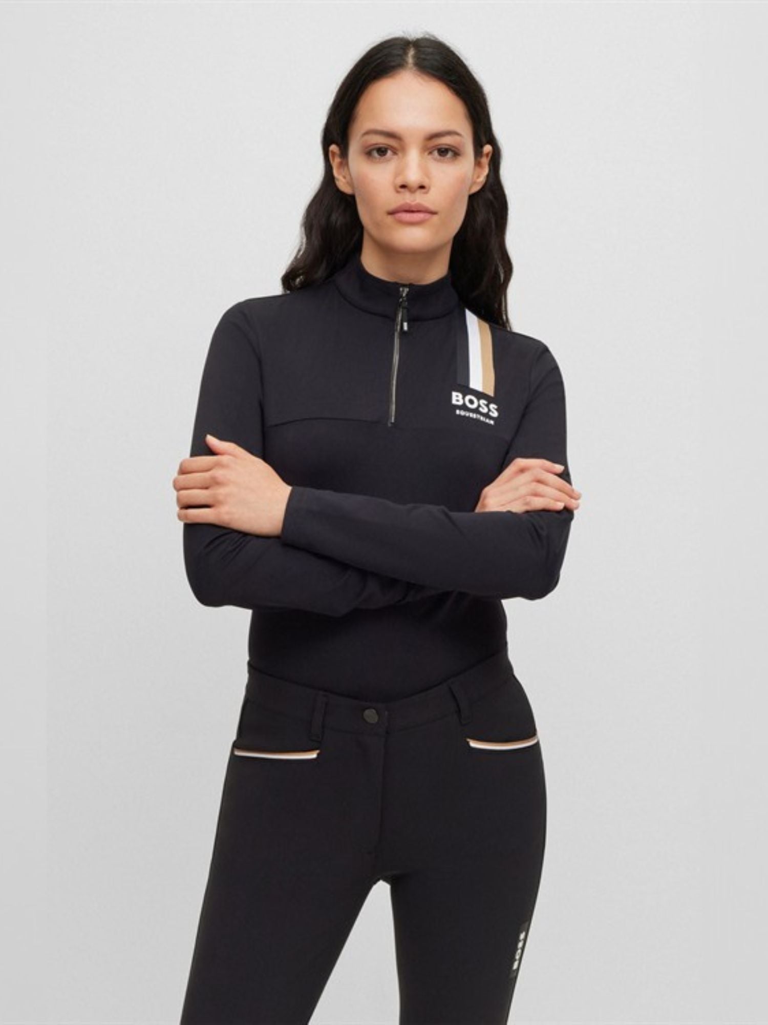 Lia Signature Stripe Training Shirt Svart
