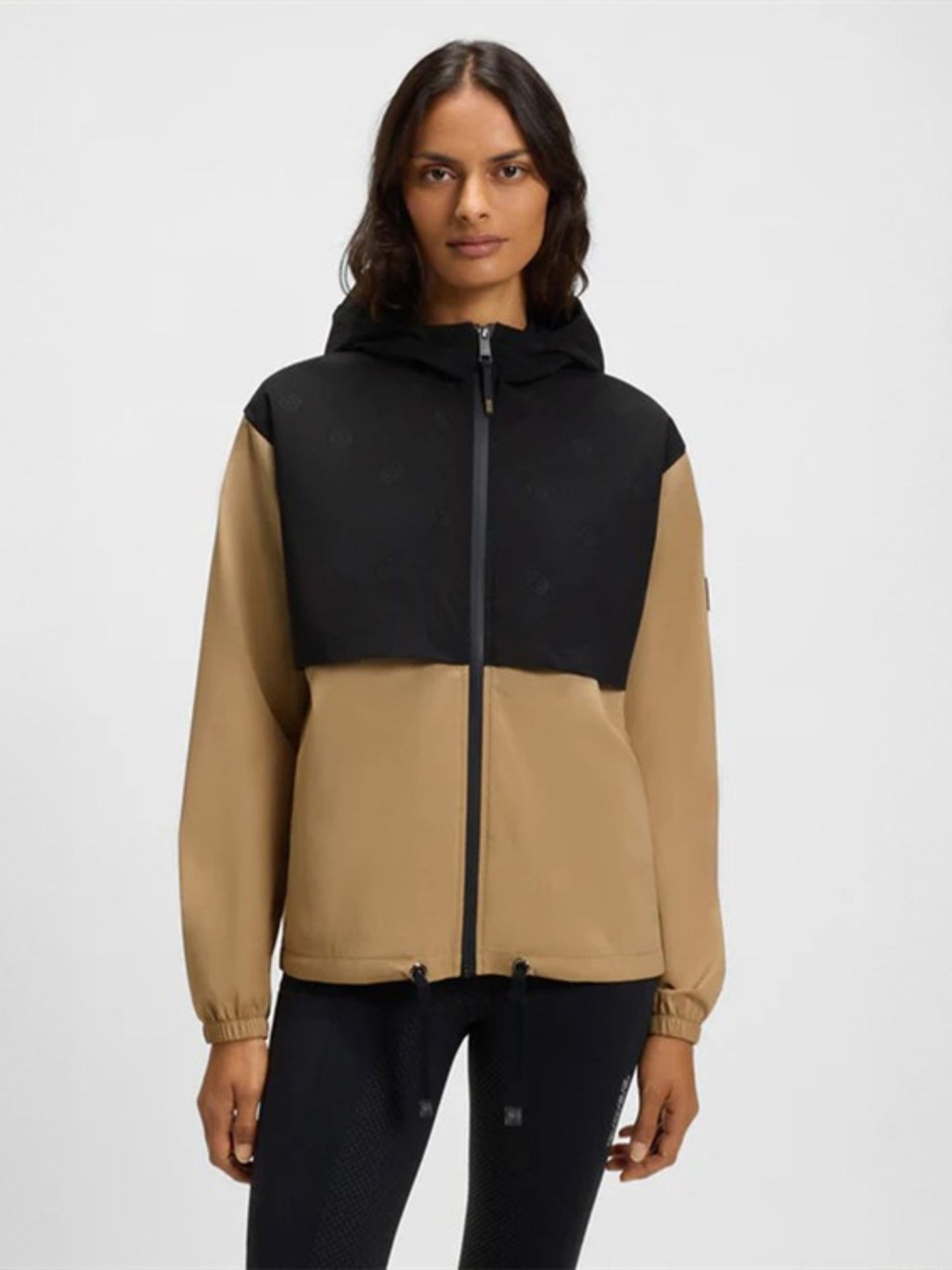 Louise Regnjacka Svart/Camel