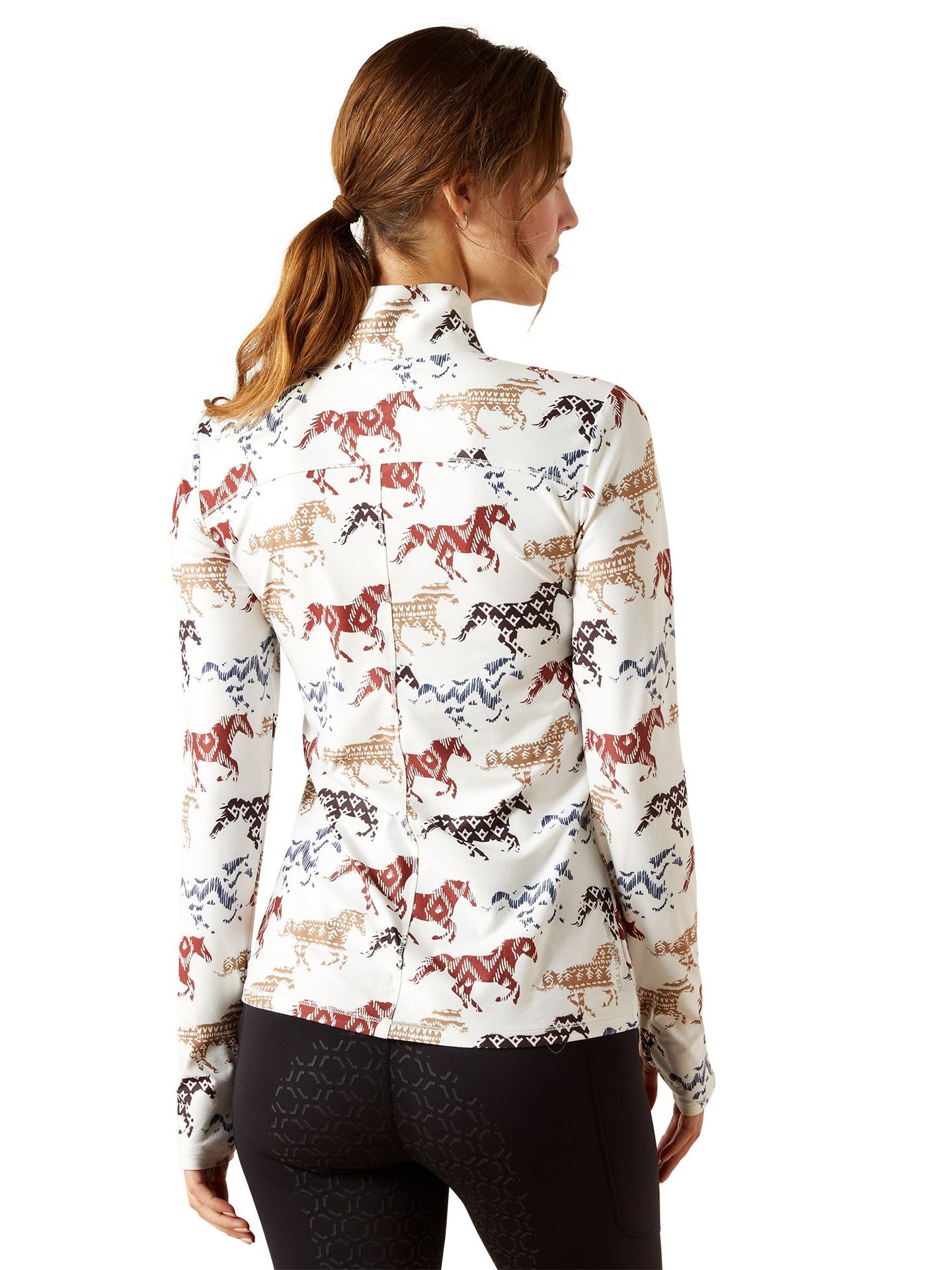 Lowell Womens 3.0 1/4 Zip Baselayer Painted Ponies Print