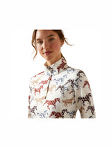 Lowell Womens 3.0 1/4 Zip Baselayer Painted Ponies Print