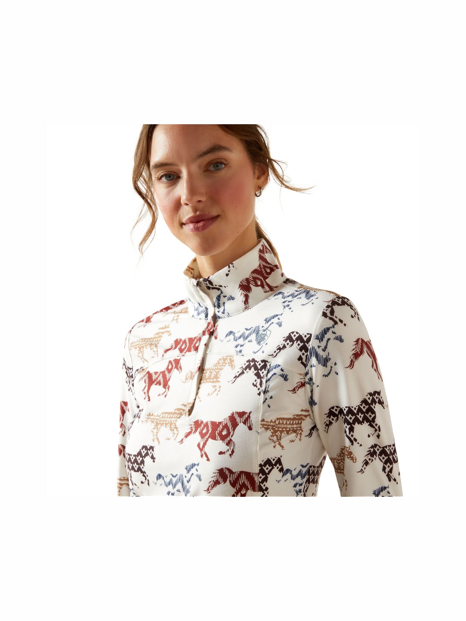 Lowell Womens 3.0 1/4 Zip Baselayer Painted Ponies Print