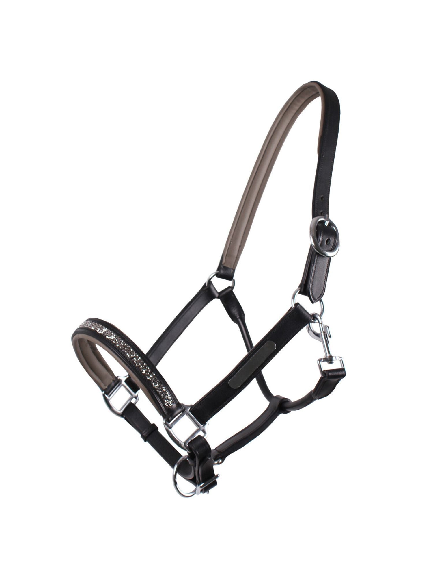 Lädergrimma Lupine Svart/Grå