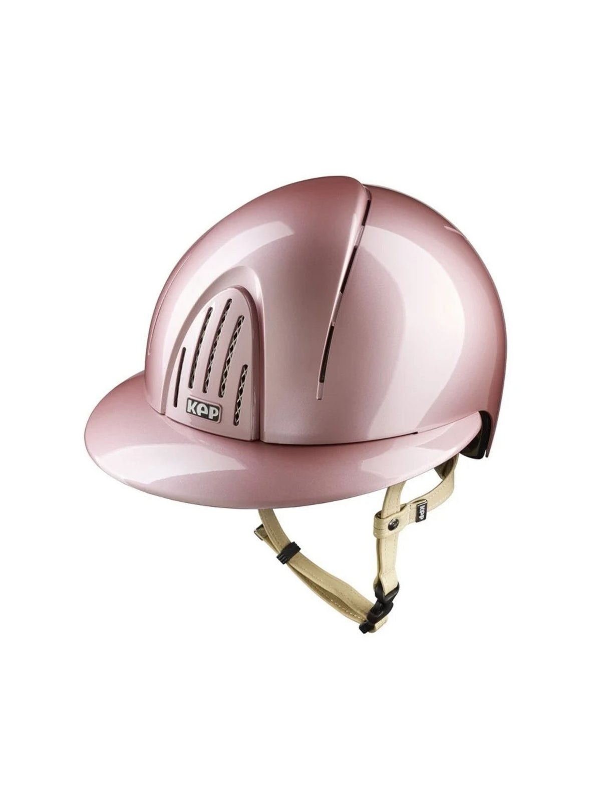 Ridhjälm NOVA Metal Polish Polo Cream Chinstrap Pink