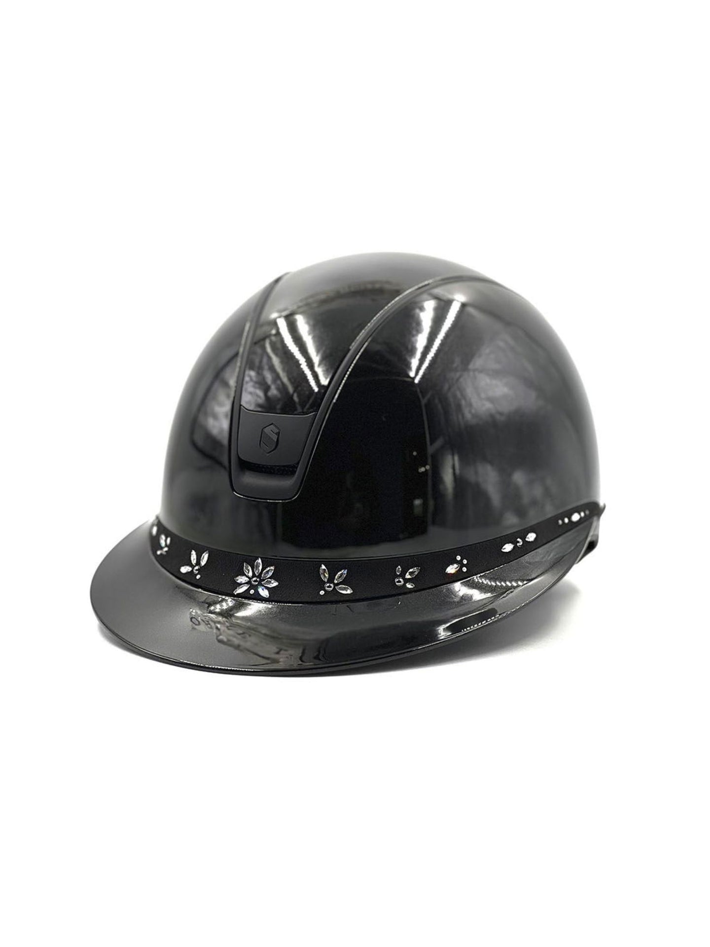 Ridhjälm Miss Shield 2.0 Glossy FB Pearl Drops Svart