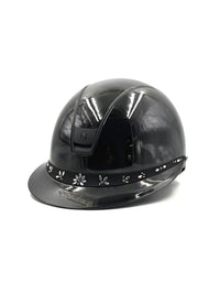 Ridhjälm Miss Shield 2.0 Glossy FB Pearl Drops Svart