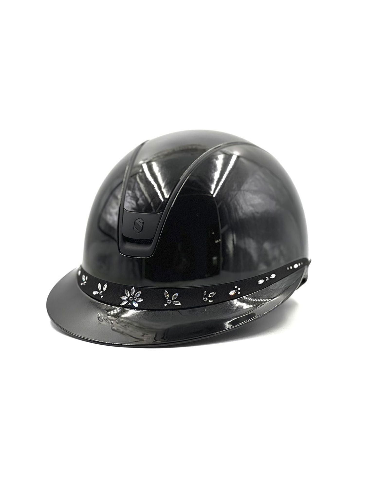 Ridhjälm Miss Shield 2.0 Glossy FB Pearl Drops Svart