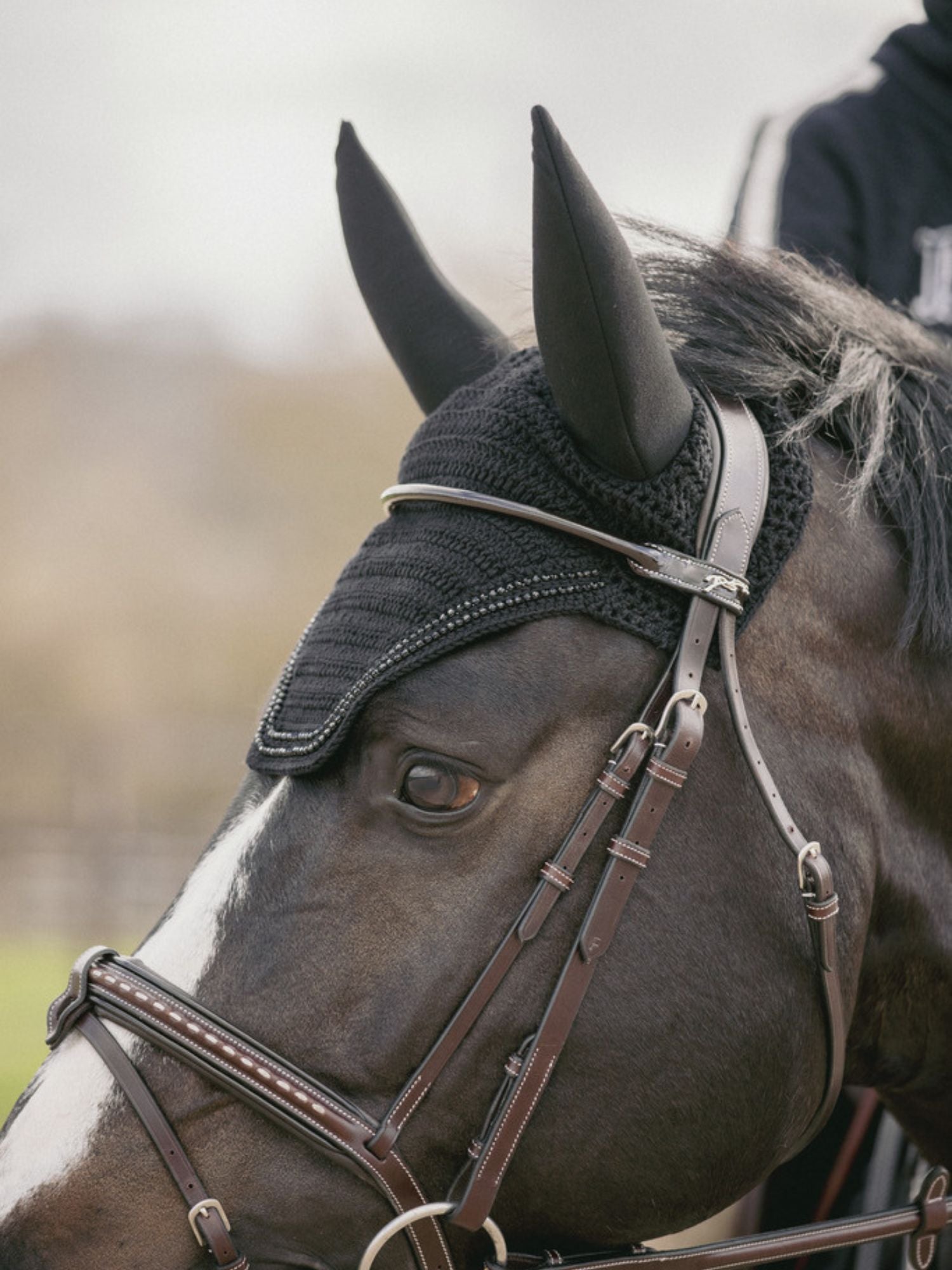 Soundless Flymask Strass Svart