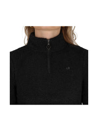 Sweater Half Zip Teddy Svart