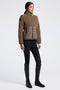 Teddy Bear Fleece + Nylon Zip Up Walnut