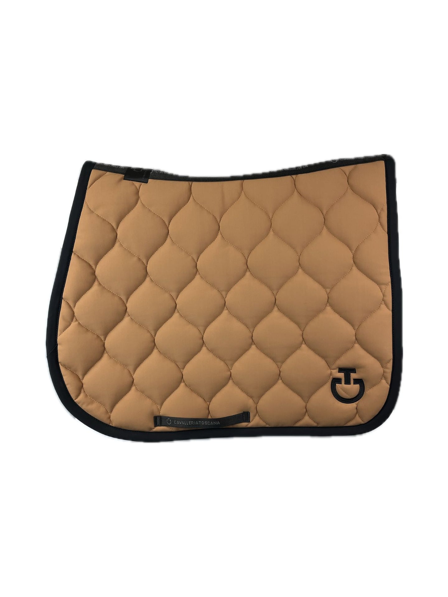 New Circular Quilted Saddle Pad Jumping Camel/Svart