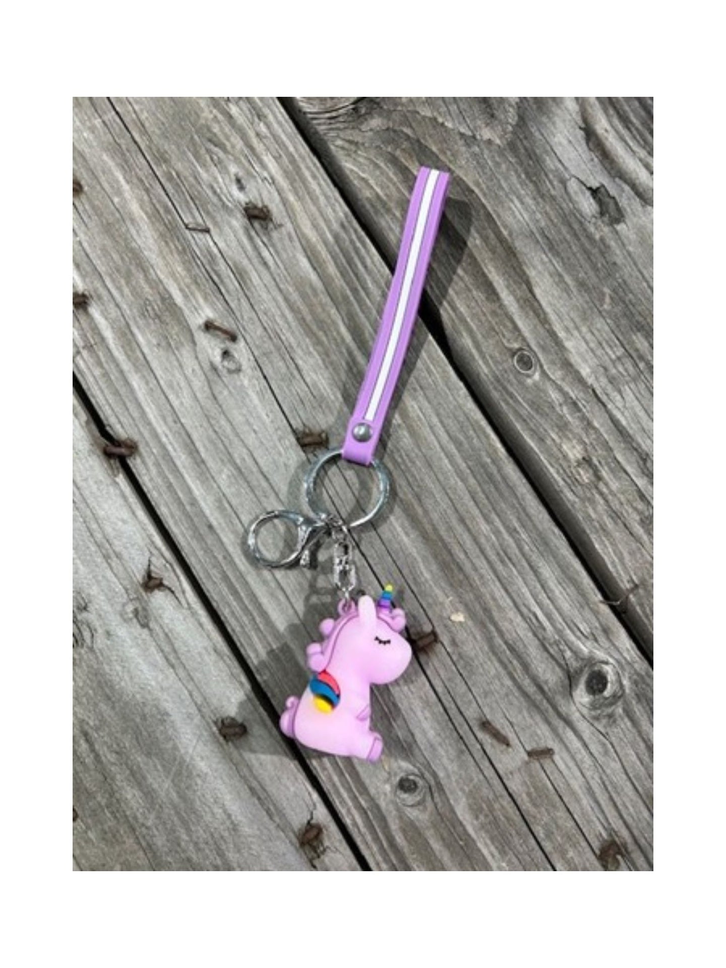 Unicorn Cute Nyckelring Kids Purple