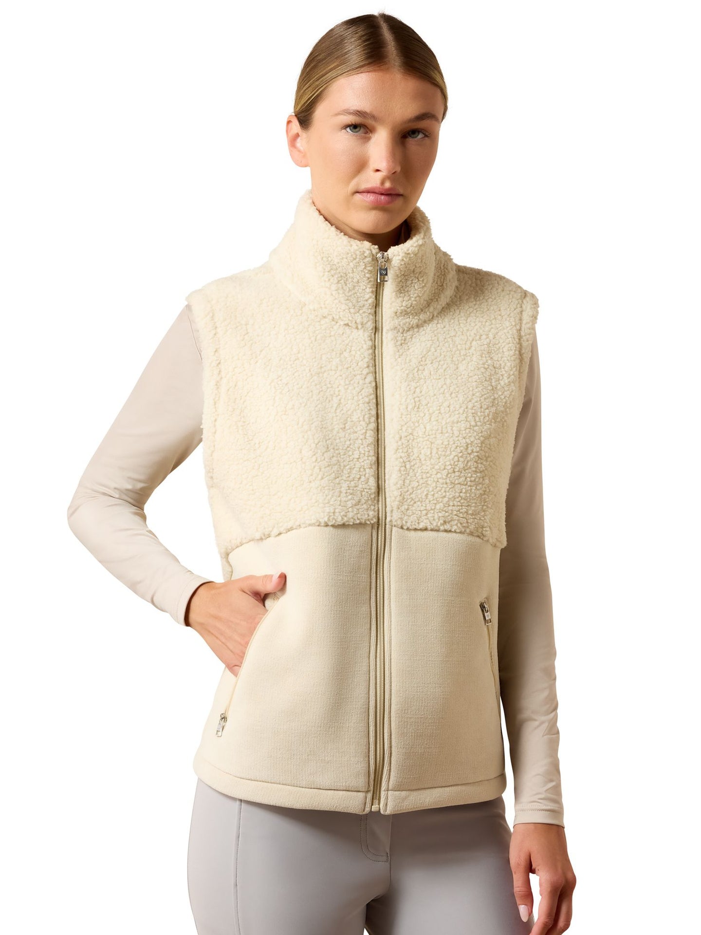 Väst Full Zip Laviolette Almond Milk