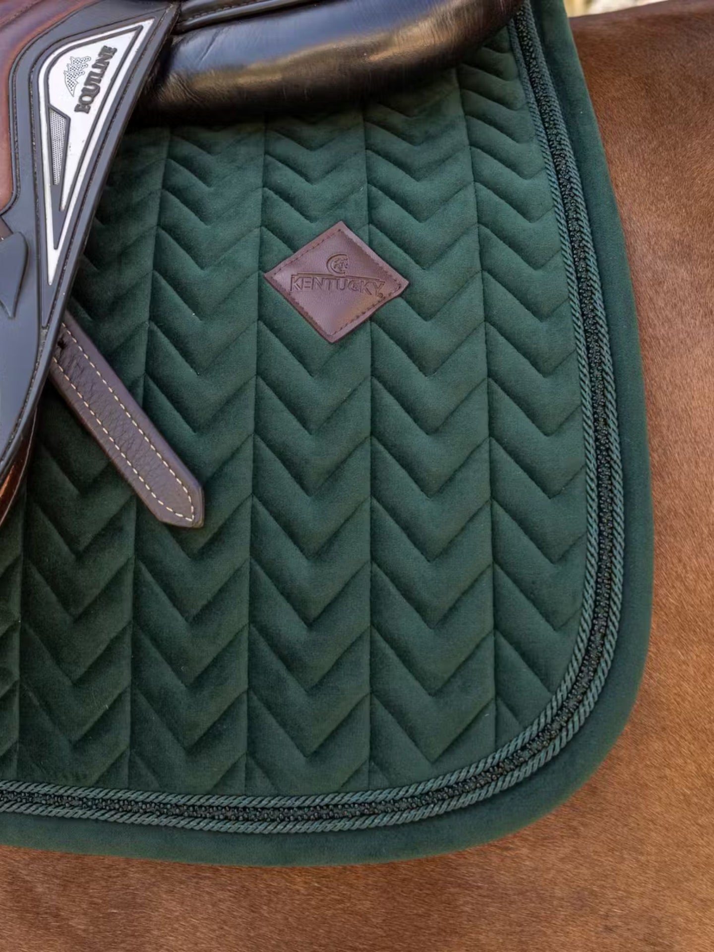 Hoppschabrak Velvet Mini Pearls Pine Green