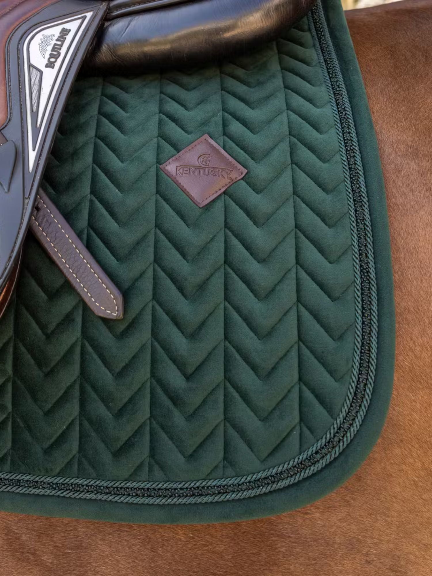 Hoppschabrak Velvet Mini Pearls Pine Green