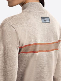 Wool Blend Half Zip Sweater Sandshell