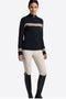 Wool Blend Half Zip Sweater Navy