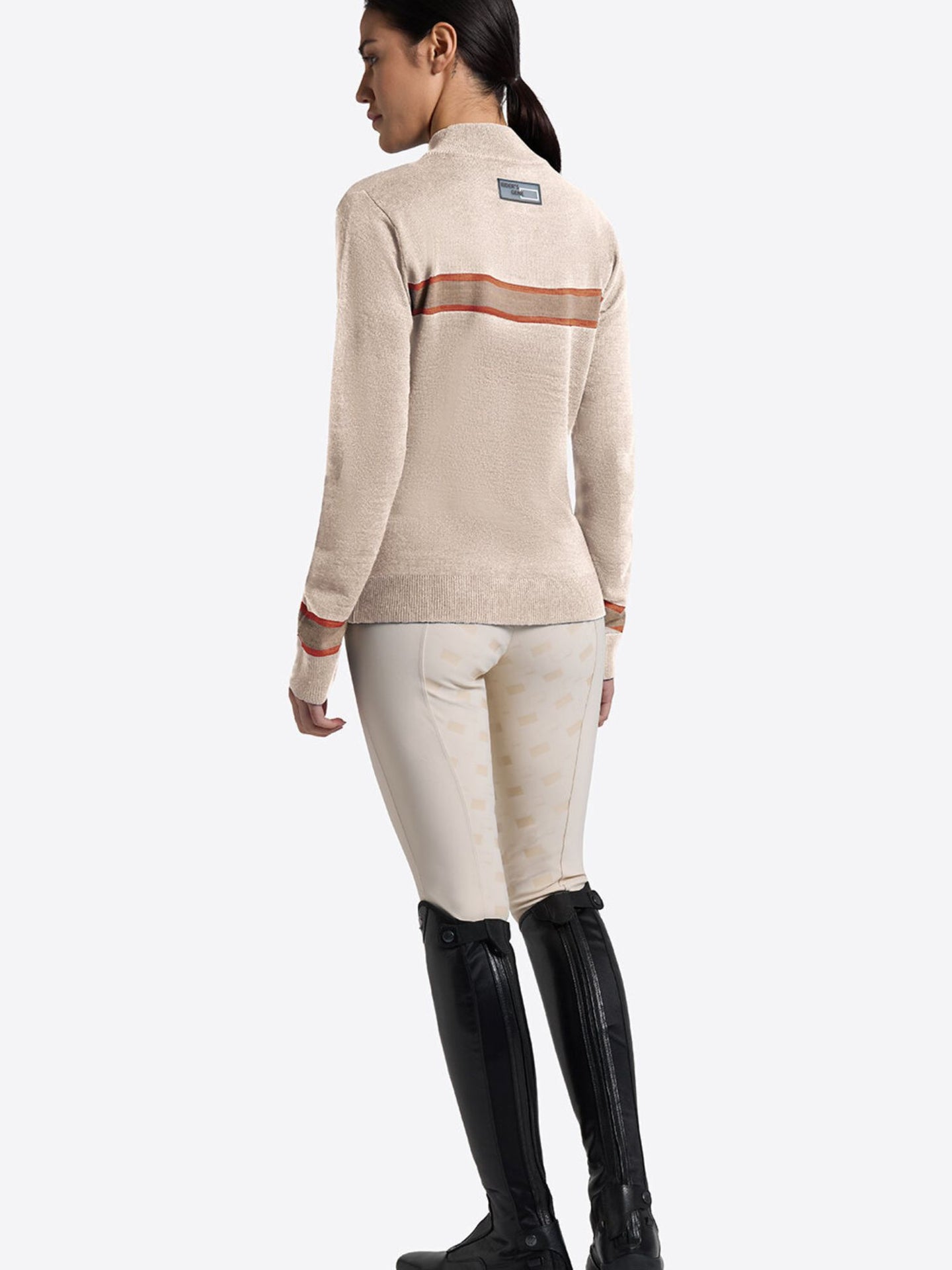 Wool Blend Half Zip Sweater Sandshell