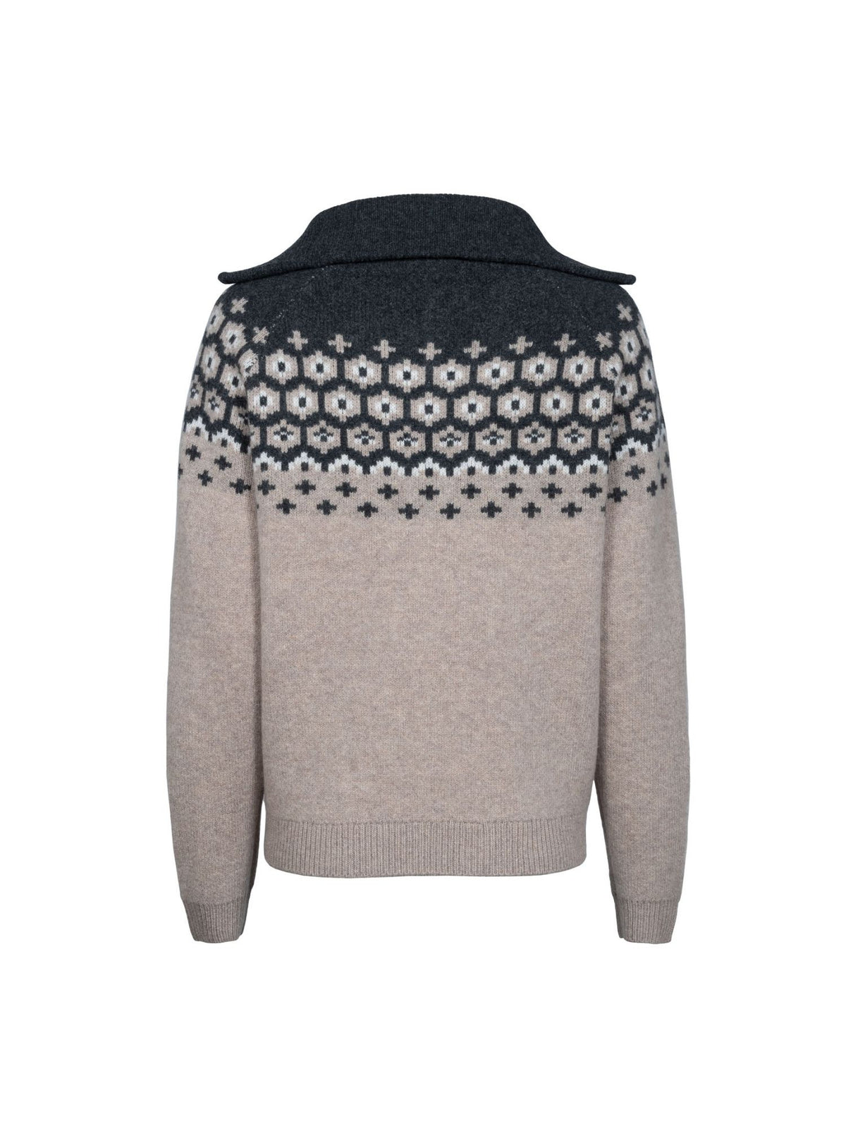 Woolpullover Half-Zip Cavalleara Peanut