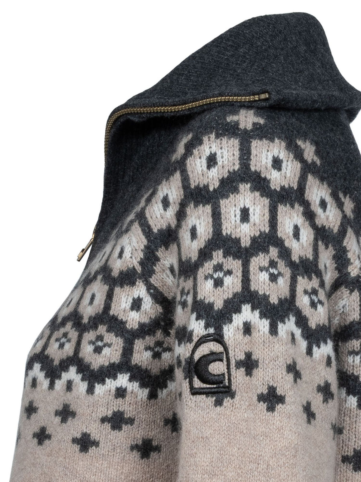 Woolpullover Half-Zip Cavalleara Peanut