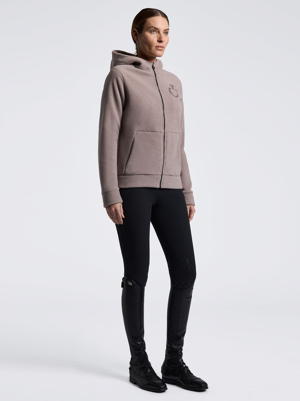 Fleece Zip Hoodie Cipria