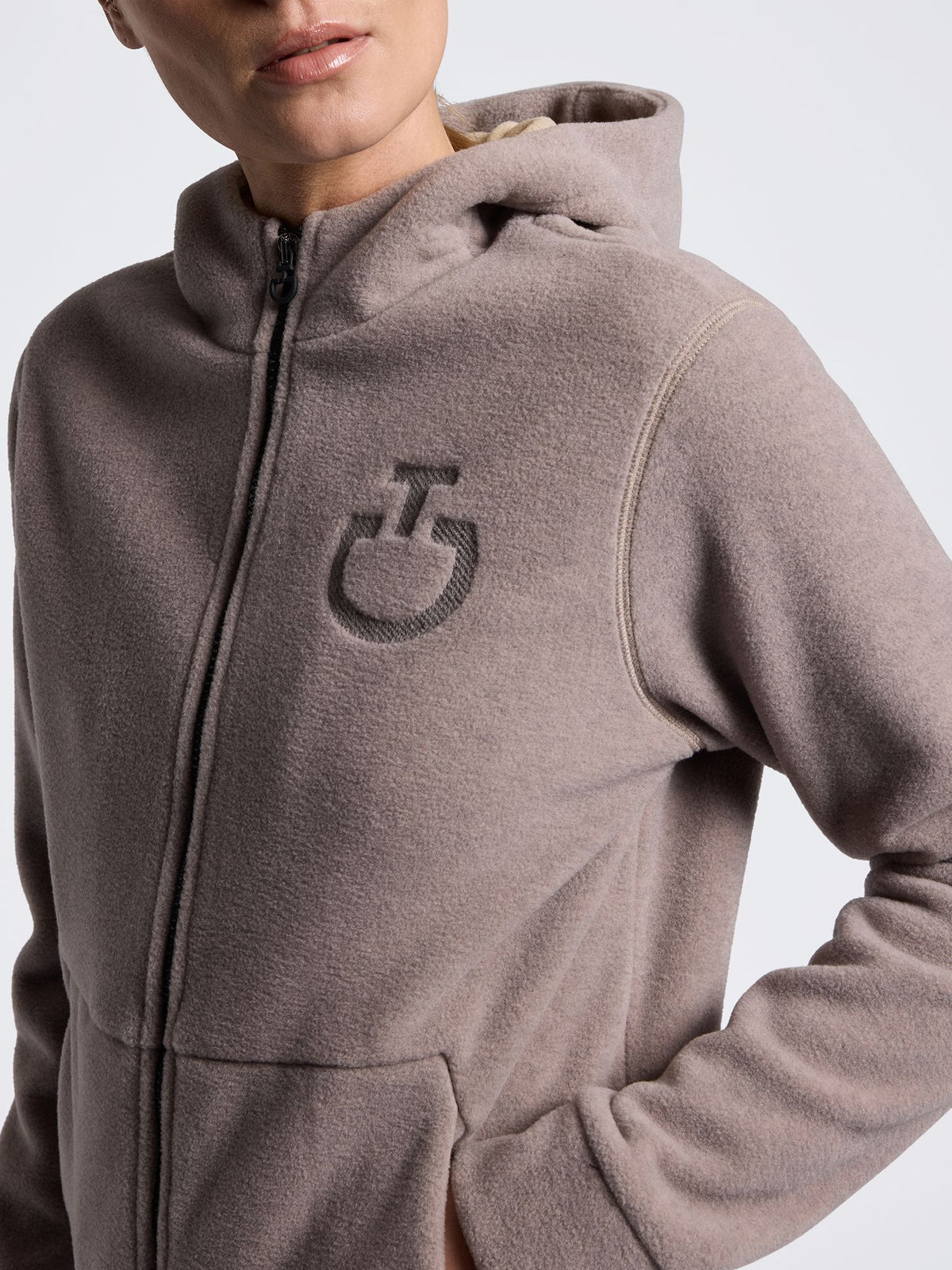 Fleece Zip Hoodie Cipria
