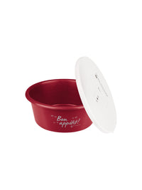 Foderskål Med Lock "Bon Appétit" Cherry Red