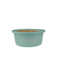 Foderskål Med Lock "Enjoy Your Snack" Mistletoe Green