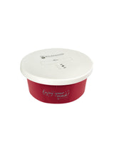 Foderskål Med Lock "Enjoy Your Snack" Cherry Red