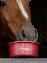 Foderskål Med Lock "Enjoy Your Snack" Cherry Red