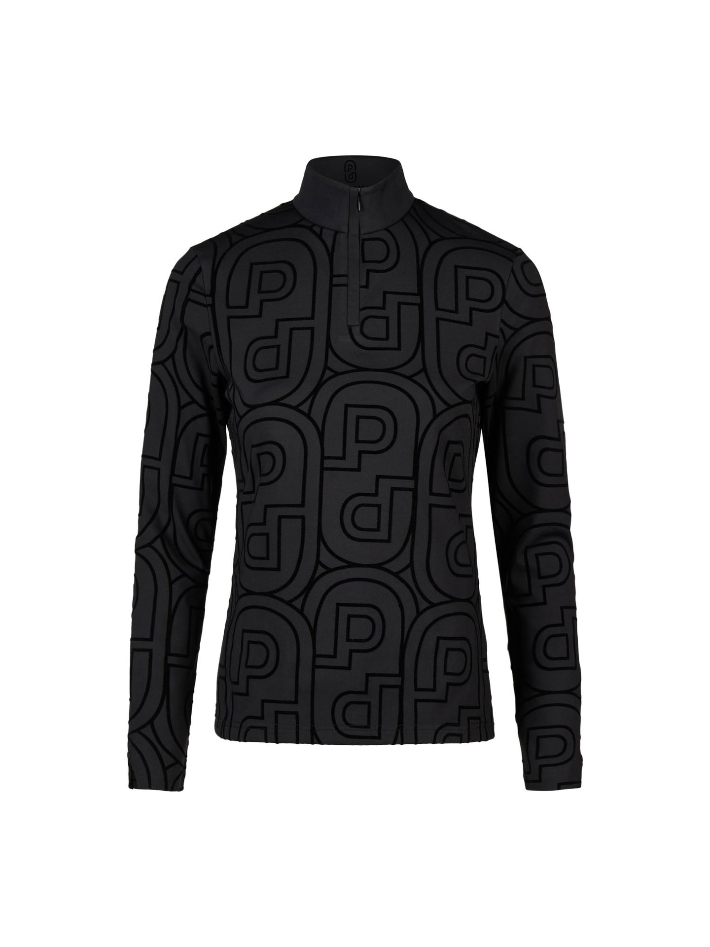 Funktionströja Zip Shirt Svart