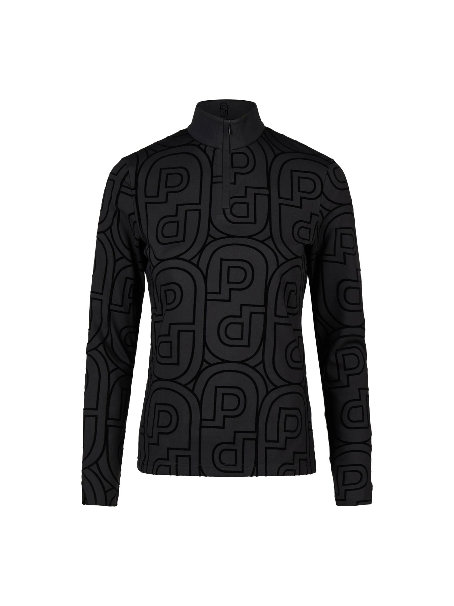 Funktionströja Zip Shirt Svart
