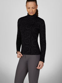 Funktionströja Zip Shirt Svart