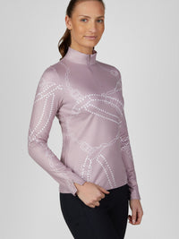 Funktionströja Zip Shirt Ash Mauve